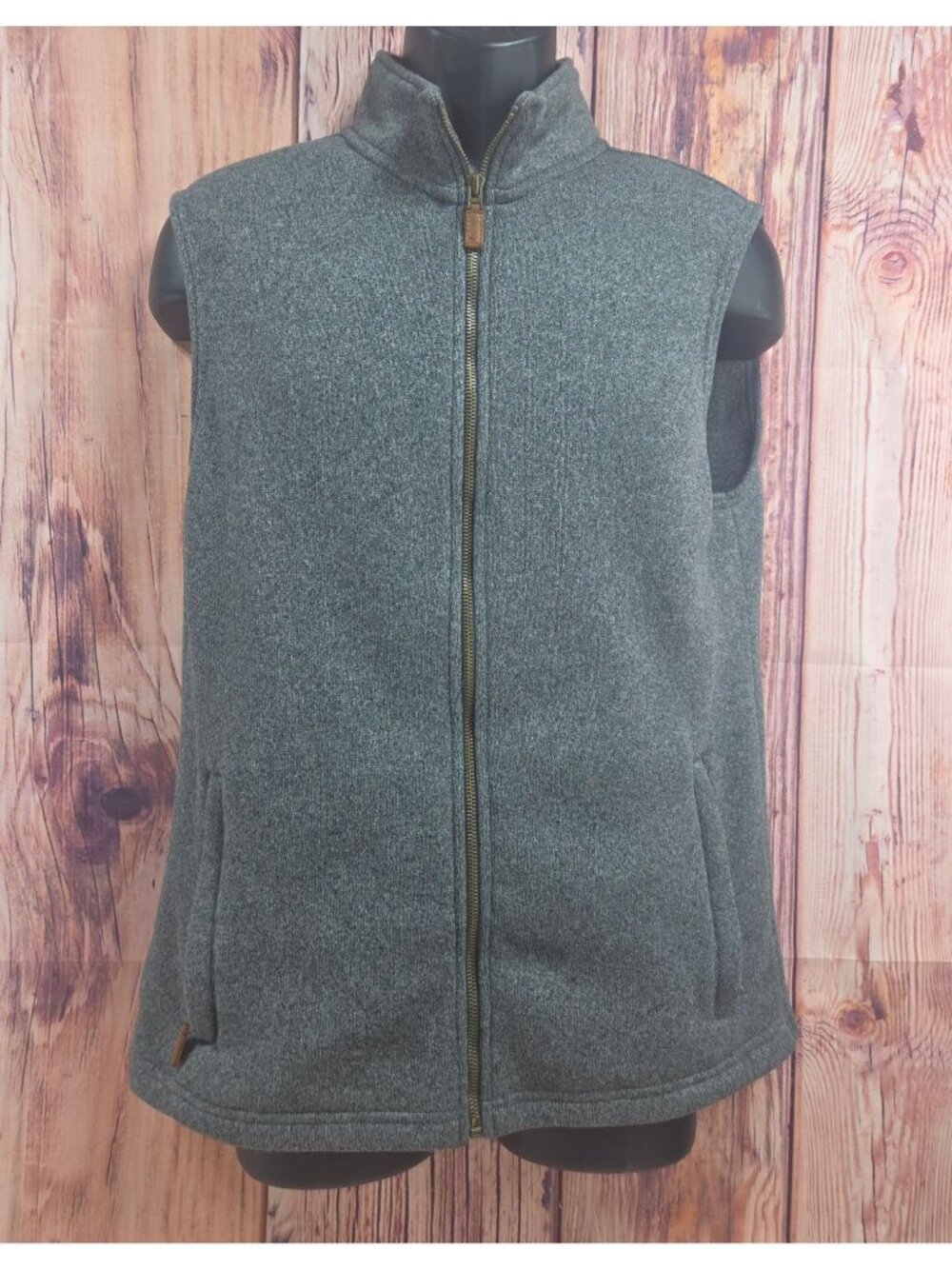 Vineyard Vines Mens Gray Full Zip Gillet Vest Medium